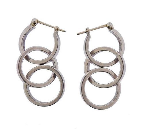 Tiffany &amp; Co Silver Paloma Picasso Triple Circle Earrings 