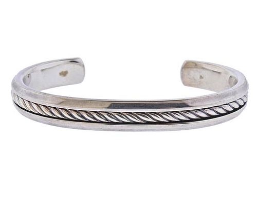 David Yurman Silver Cable Cuff Bracelet