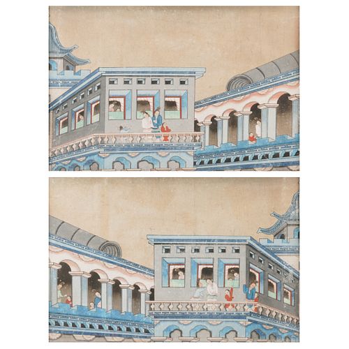 Pair of 19th c. Chinese Gouache Paintings