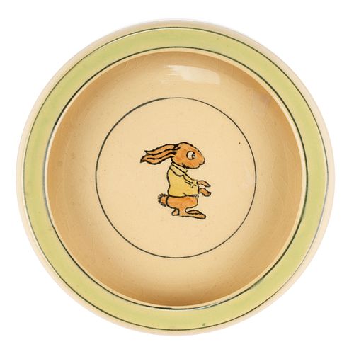 Roseville Pottery Juvenile Comical Rabbit Child's Plate