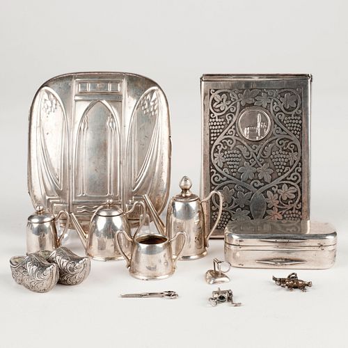 Grp: 13 Silver Wares - Miniatures Cigarette Case