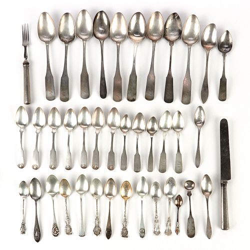 Lrg Grp: Sterling & Coin Silver Flatware