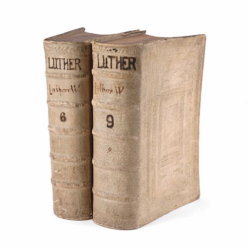 Pair of 17th c. German Martin Luther Books