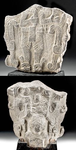 Aztec Stone Palma Fragment w/ Sacrificial Scene