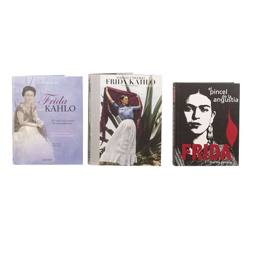 LOTE DE LIBROS SOBRE FRIDA KAHLO. a) Zamora, Martha. Frida. El Pincel de la Angustia / Frida Kahlo. El Círculo de los Afectos. Pzs: 3.