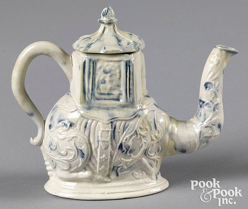 Staffordshire salt glaze stoneware camel teapot