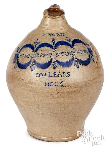 Important Manhattan, NY Commeraws stoneware jug