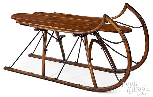 Antique sled, with iron strapping