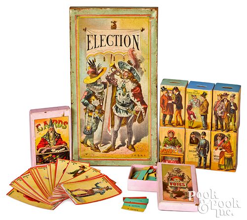 J.H. Singer Election Game, late 19th c.
