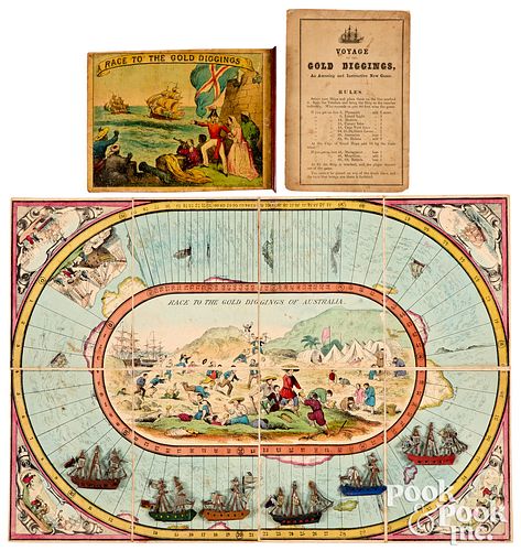 Race to the Gold Diggings Game, ca. 1850