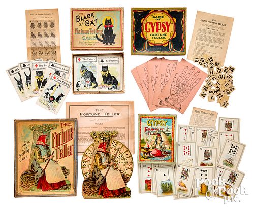 Four fortune telling games, ca. 1900