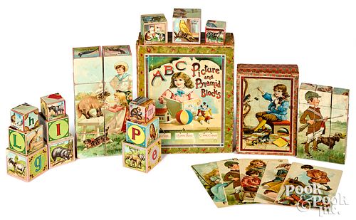 Two German Picture Cube and puzzle sets