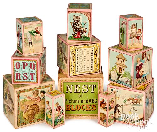 Nest Of Picture and ABC Blocks, German