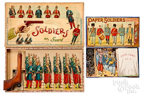Two McLoughlin soldier games, ca. 1890