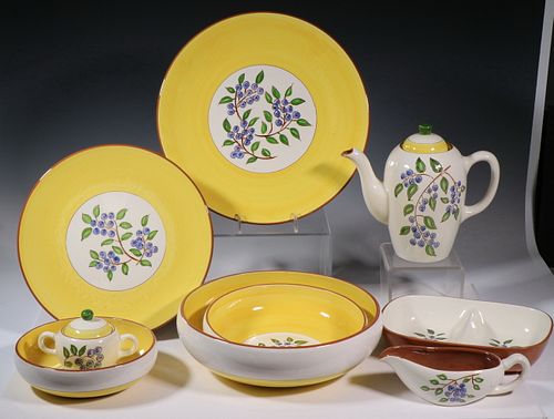 (9) STANGL "BLUEBERRY" SERVING PIECES