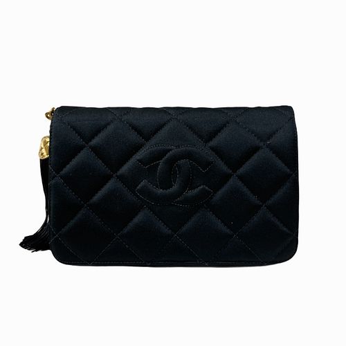 Vintage Chanel Classic Black Quilted Bag for sale at auction on 17th April