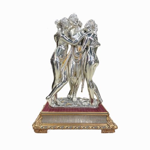 The Three Graces Silver Sculpture