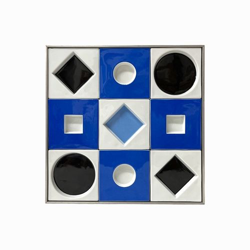 Vasarely "Porcelain Square Relief" For Rosenthal