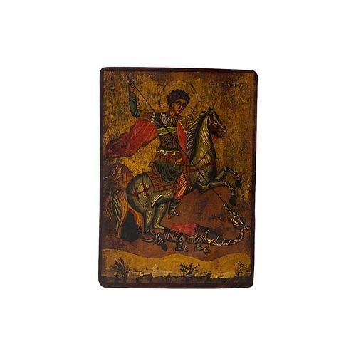 Russian Plaque of Warrior on Horse