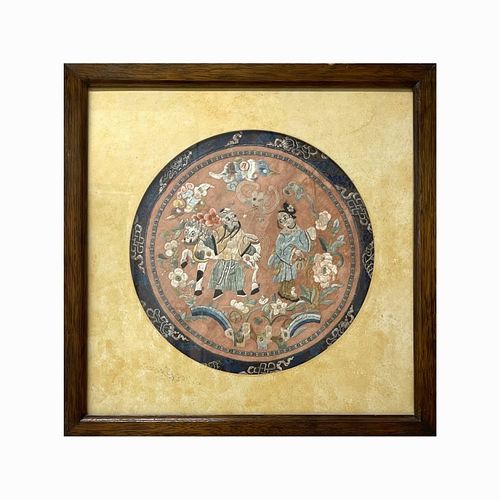 Antique Chinese Embroidery & Textile Wall Art