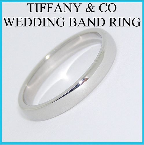 Tiffany & Co Platinum Lucida Wedding Band Ring