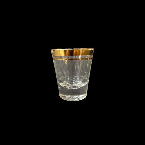 Vintage Gold Rimmed Crystal Shot Glass