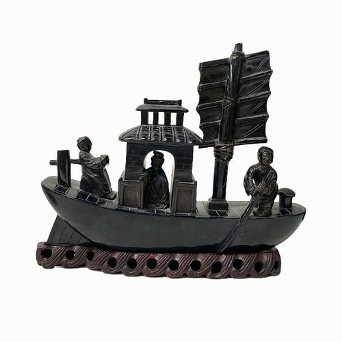Asian/Oriental Model Carved Ship