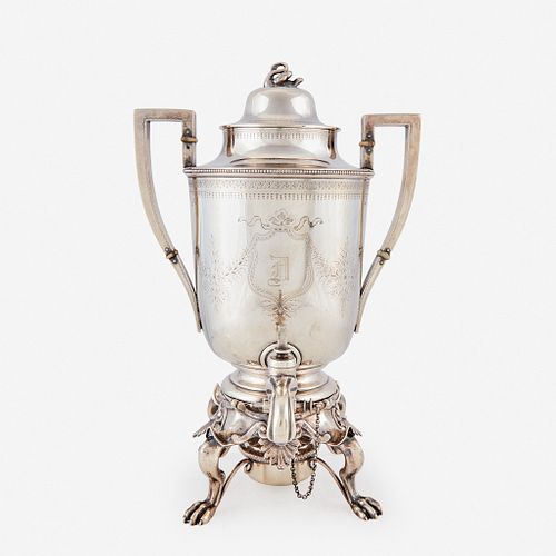 A Classical silver hot water urn Bigelow Bros. & Kennard, Boston, MA, mid-19th century