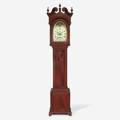 A Chippendale carved walnut tall case clock Benjamin Morris (1748-1833), Hilltown and New Britain, PA, circa 1800