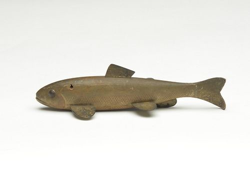 Important fish decoy, Ed Irwin, Lake Chautauqua, New York, 2nd half 19th century.