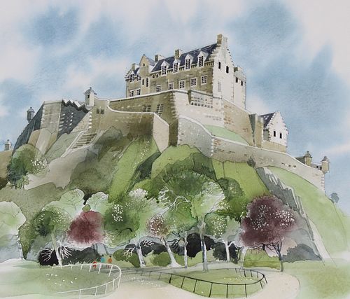 Ronald Maddox (B. 1930) "Edinburgh Castle"