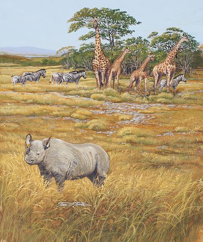 Tim O'Toole (B. 1949) "Tanzania Wildlife"
