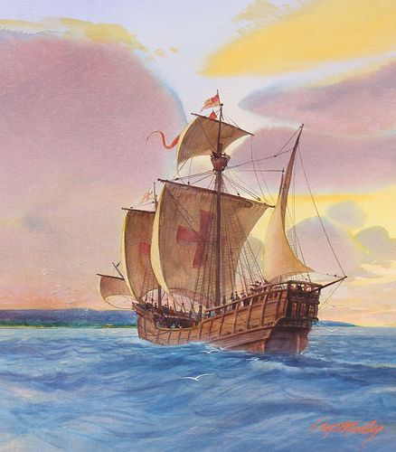 Tom McNeely (B. 1935) "Columbus' Ship"