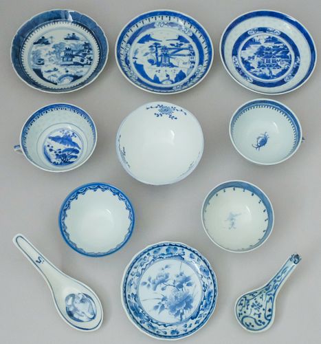 Group Chinese Blue and White Porcelain Table Wares