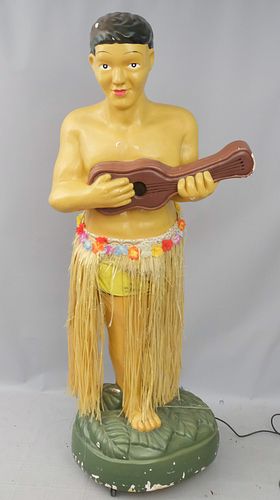 Vintage Hawaiian Tiki Bar Musician Automaton