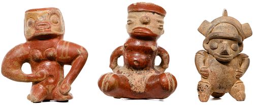 Pre-Columbian Style Costa Rican Pottery Figures