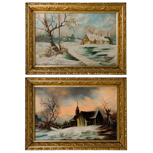 Unknown Artists (American, 20th Century) Oils on Board