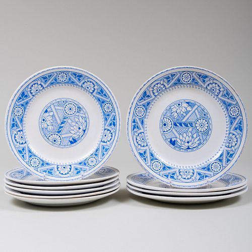 Set of Ten Wedgwood Transfer Printed Plates in the 'Medieval' Pattern