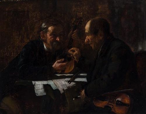 Ludwig (Louis) Rach, (German, b. 1853), The Two Violinists