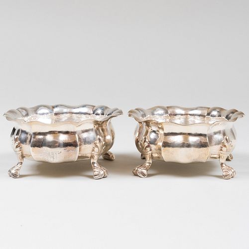 Pair of Buccellati Silver Footed Dishes
