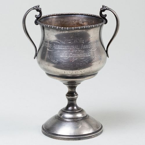 Simpson, Hall, Miller & Co. Silver Plate Polo Pony Trophy