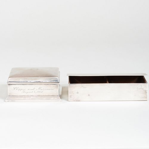 Two American Silver Cigarette Boxes