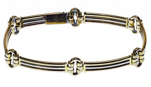 18k White and Yellow Gold Bracelet