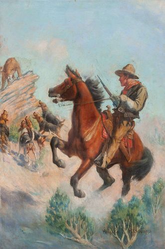 Howard L. Hastings
(American, 1887-1955)
Hunting a Mountain Lion
