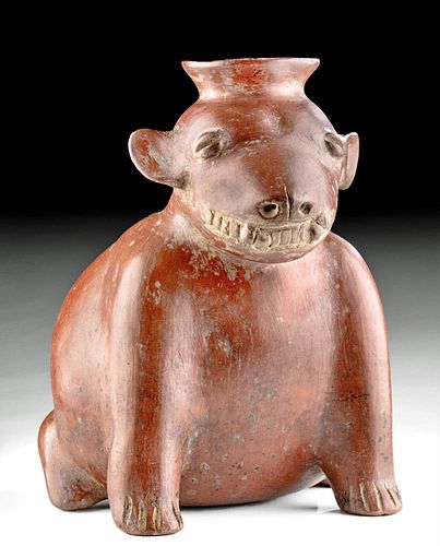 Colima Redware Dog Effigy Vessel Toothy Grin