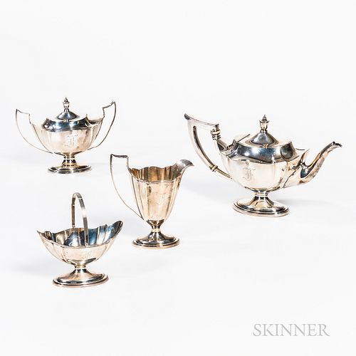 Gorham "Plymouth" Four-piece Sterling Silver Tea Set