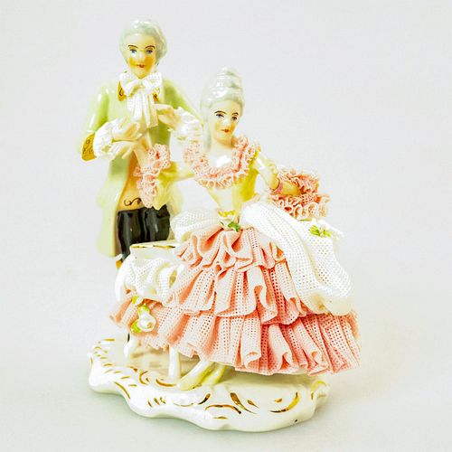 Dresden Porcelain Figurine Grouping, Courting Couple