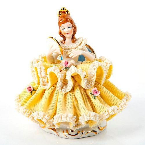 Vintage German Porcelain Lady Figurine