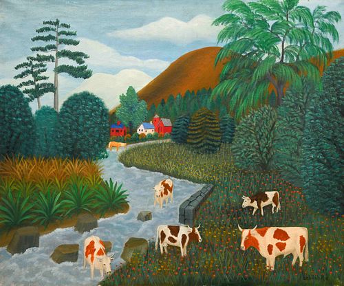 Lawrence Lebduska
(American, 1894-1966)
Cows Grazing