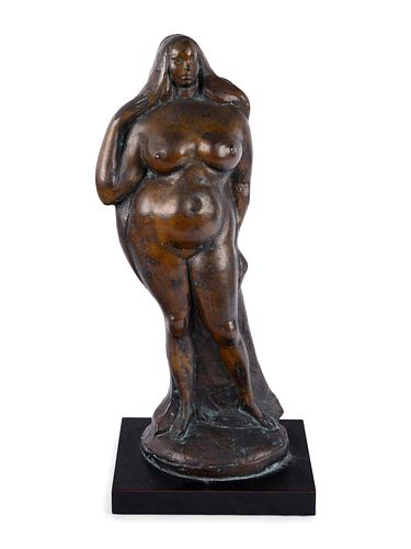 Gaston Lachaise(American/French, 1882-1935)Standing Nude Woman (Standing Woman with Right Hand Raised) [LF 28], model c. 1925/1926, cast February 19